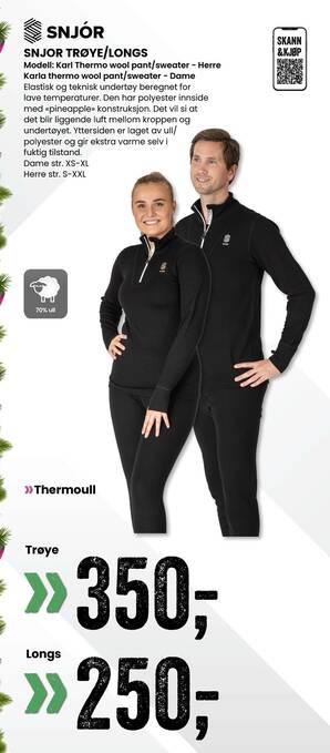 Sport Outlet Snjor trøye/longs tilbud