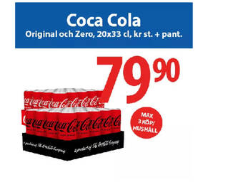 MaxiMat Charlottenberg Coca Cola Original och Zero, 20x33 cl tilbud