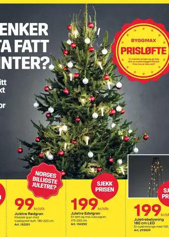 Byggmax Juletre edelgran tilbud
