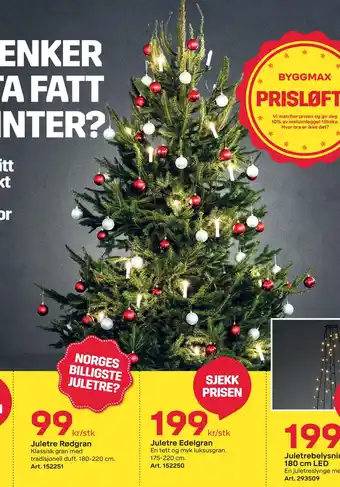 Byggmax Juletre rødgran tilbud