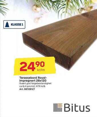 Byggmax Terassebord royal impregnert 28x120 tilbud