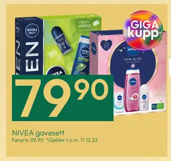 Gigaboks Nivea gavesett tilbud