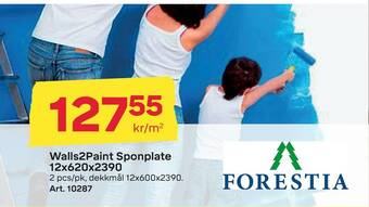Byggmax Walls2paint sponplate 12x620x2390 tilbud
