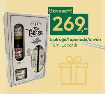 Gigaboks 5 pk olje/tapenade/oliven tilbud