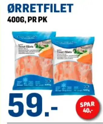 Price Lagerbutikk ØRRETFILET 400G, PR PK tilbud