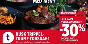 Meny HELT RÅ PÅ NORSK ANGUSBIFF tilbud