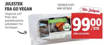 Meny JULESTEK FRA GO VEGAN tilbud