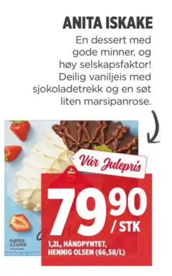 Meny ANITA ISKAKE tilbud