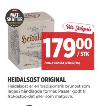 Meny HEIDALSOST ORIGINAL tilbud