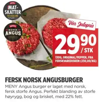 Meny FERSK NORSK ANGUSBURGER tilbud