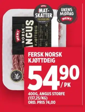 Meny Meny kjøttdeig tilbud