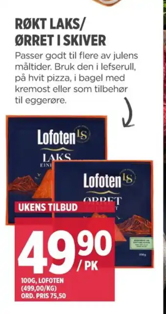Meny Lofoten laks tilbud