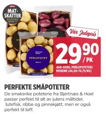 Meny Bjertnæs & hoel poteter tilbud