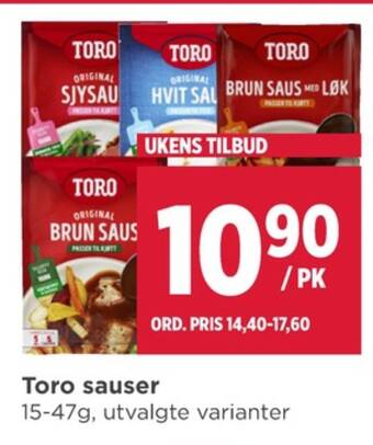 Meny Toro saus tilbud