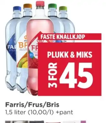 Meny Farris mineralvann tilbud