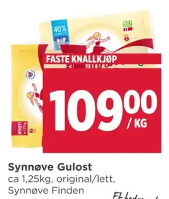Meny Synnøve finden ost tilbud