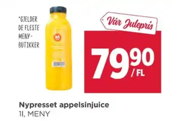 Meny Meny appelsinjuice tilbud
