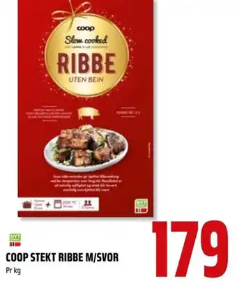 Coop Obs COOP STEKT RIBBE M/SVOR tilbud