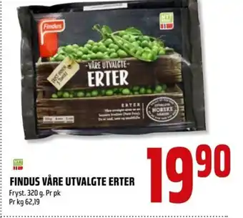 Coop Obs FINDUS VÅRE UTVALGTE ERTER tilbud