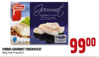 Coop Obs FINDUS GOURMET TORSKEFILET tilbud