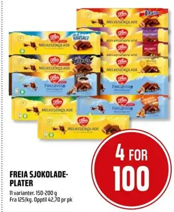 Coop Obs FREIA SJOKOLADE-PLATER tilbud