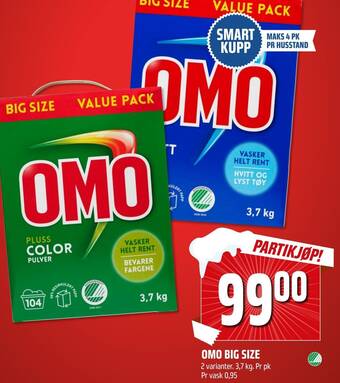 Coop Obs OMO BIG SIZE tilbud