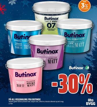 Coop Obs PÅ ALL VEGGMALING FRA BUTINOX tilbud