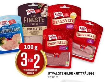 Bunnpris UTVALGTE GILDE KJØTTPÅLEGG tilbud