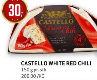 Bunnpris CASTELLO WHITE RED CHILI tilbud