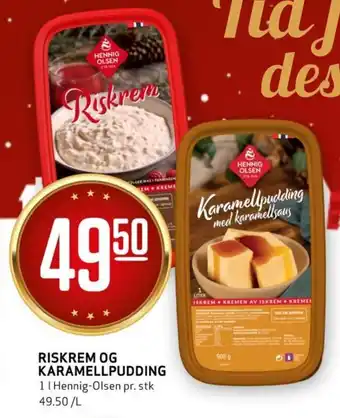 Bunnpris RISKREM OG KARAMELLPUDDING tilbud