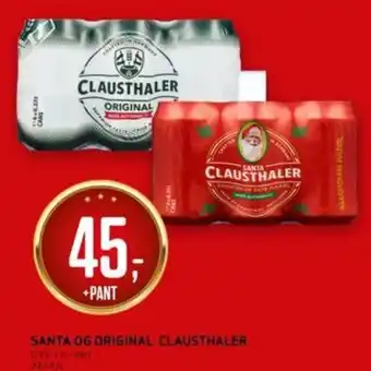 Bunnpris SANTA OG ORIGINAL CLAUSTHALER tilbud