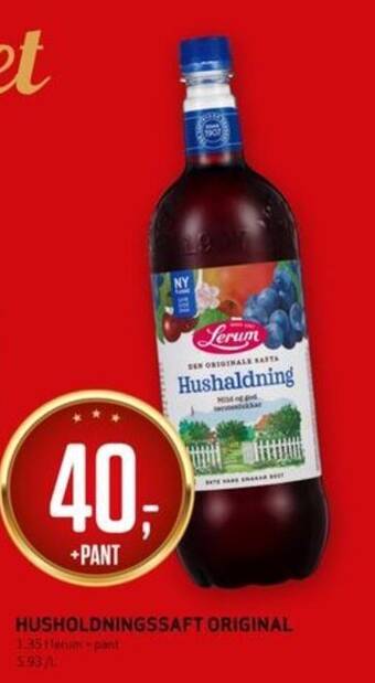Bunnpris HUSHOLDNINGSSAFT ORIGINAL tilbud