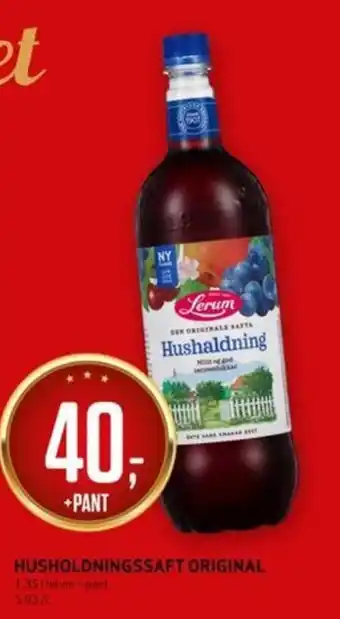 Bunnpris HUSHOLDNINGSSAFT ORIGINAL tilbud