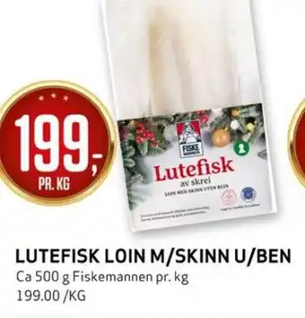 LUTEFISK LOIN M/SKINN U/BEN