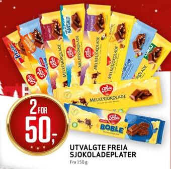 Bunnpris UTVALGTE FREIA SJOKOLADEPLATER tilbud