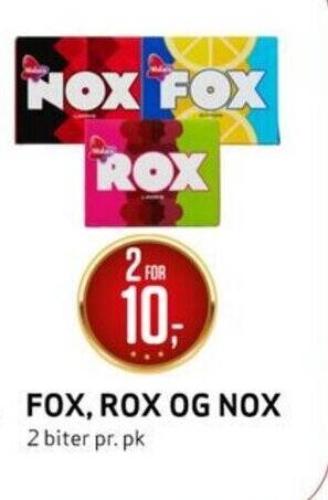 Bunnpris FOX, ROX OG NOX tilbud