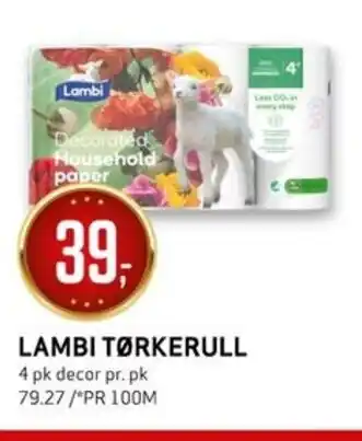 Bunnpris LAMBI TØRKERULL tilbud