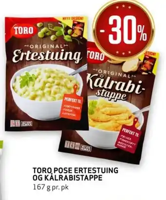 Bunnpris TORO POSE ERTESTUING OG KÅLRABISTAPPE tilbud