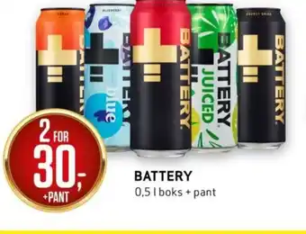 Bunnpris BATTERY 0.5 l tilbud