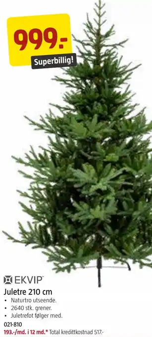 Jula Juletre 210 cm tilbud
