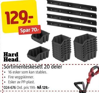 Jula Hard Head. Sortimenteskesett 20 deler tilbud