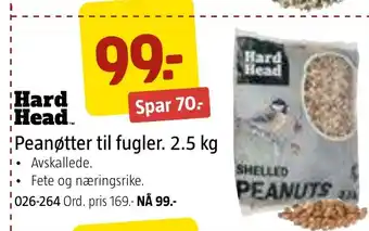 Jula Peanøtter til fugler. 2.5 kg tilbud