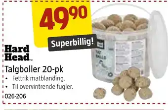 Jula Hard Head Talgboller 20-pk tilbud
