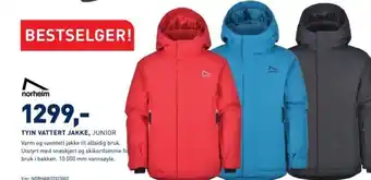 Intersport TYIN VATTERT JAKKE, JUNIOR tilbud