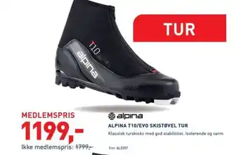Intersport ALPINA T10/EVO SKISTØVEL TUR tilbud