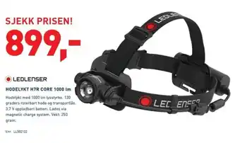 Intersport HODELYKT H7R CORE 1000 lm tilbud