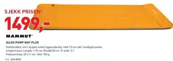 Intersport IGLOO PUMP MAT PLUS tilbud