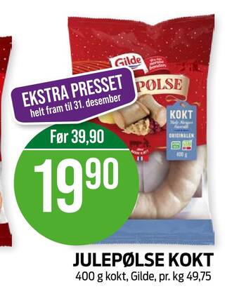 Kiwi Julepølse kokt tilbud