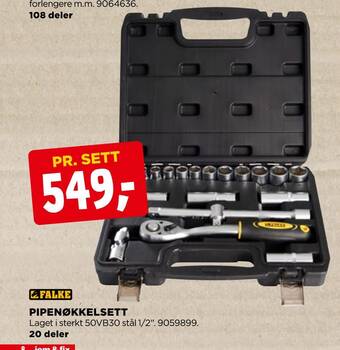 jem & fix Pipenøkkelsett tilbud