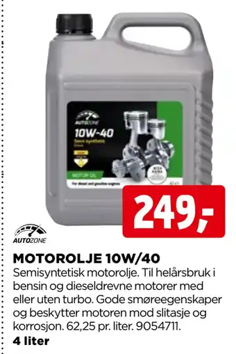 jem & fix Motorolje 10w/40 tilbud